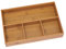 Lipper International 824, vassoio organizer a 4 scomparti in legno di bambù, 29 x 19 x 4 cm