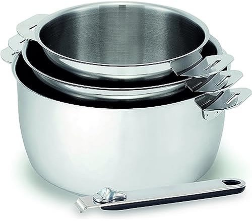 Kitchen Fun by Beka 12566954 Move On Série de 3 Casseroles + 1 manche amovible en acier inoxydable 16/20 cm