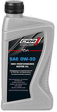 CAR1 Motoröl 0W-30 Leichtlauf High Performance vollsynthetisch Motor Motoren Öl Benzin Diesel Ottomotor Benzinmotor Dieselmotor Engine Oil 1L