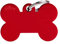 My Family Placa de Identificación personalizado para perro Made in Italy, Hueso grande, Placa de identificación de Perro Grabada Gratis, Metal esmaltado a mano, Colección Basic, 38x25 mm