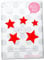 Bügelbild 5 Sterne 4 cm bis 2 cm Flockfolie kleine Aufbügler Applikationen Bügelsticker für Stoffe Textilien Kinder zum Aufbügeln Flicken, Farbe:rot