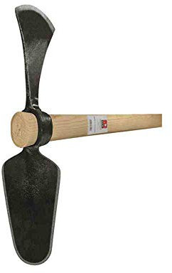 Ideal Wiederhopfhacke mit Ovalblatt mit Eschenstiel 105 cm Zur Bearbeitung harter/steiniger Böden und zum Durchtrennen größerer Wurzeln