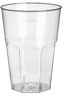 Papstar 1 Karton = 9x20 Gläser für Caipirinha, PS Invitation 0,3 l Ø 8 cm · 11 cm glasklar 16517
