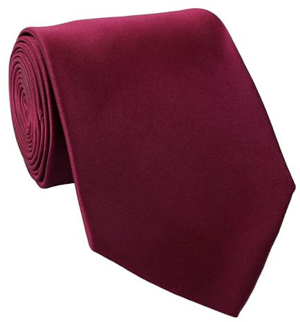 Fabio Farini - einfarbige elegante Unicolor Krawatten für Herren - 6cm/8cm zur Auswahl Rot Weinrot Klassisch (8cm)