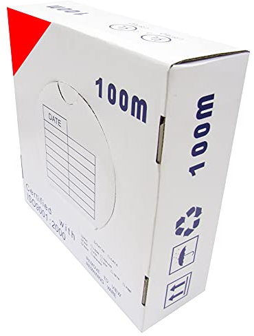 BeMatik - Coil câble de catégorie 5e FTP CCA 24AWG plein rouge 100m