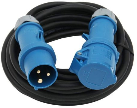CEE Kabel 5m H07 3x2,5mm² Caravan Camping WoMo Boot BAU