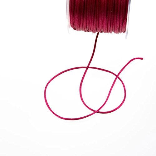 Deko AS GmbH Seidenkordel Bordeaux - 2 mm Breite auf 100 m Rolle - 29031 309-R 002