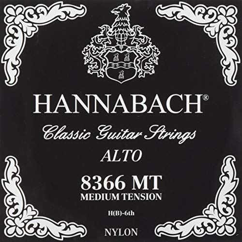 Hannabach Classical Guitar Strings Series 836 Medium Tension for Alto Guitar, silver-plated wound, scale 540 mm - H/B6-8366MT