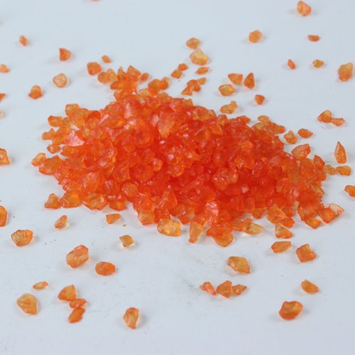 Glasnuggets Nuggets Glas Dekosand Dekosteine Streudeko, 2 - 4 mm Korngröße, 1kg im Beutel (orange)