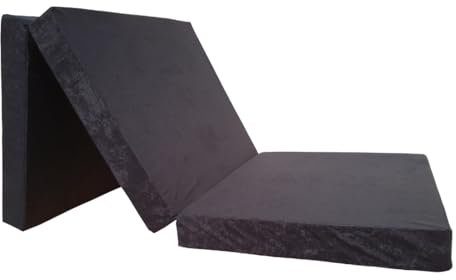 Natalia Spzoo - Faltmatratze 198 x 80 x 10 cm – Klappmatratze mit abnehmbarem Bezug – 3-teilige klappbare Schlafmatte (0001-100% Poliester)