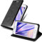 cadorabo Coque pour Samsung Galaxy J1 2015 en Noir Nuit - Housse Protection avec Fermoire Magnétique, Stand Horizontal et Fente Carte - Portefeuille Etui Poche Folio Case Cover