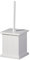 Premier Housewares 1600958 Wooden Toilet Brush Holder - White, H34 x W15 x D15cm