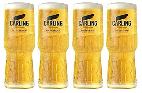 Carling Half Pint Glasses CE 10oz Half Pint Set of 4…