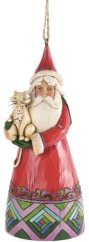 Heartwood Creek Ornament Nikolaus mit Katze