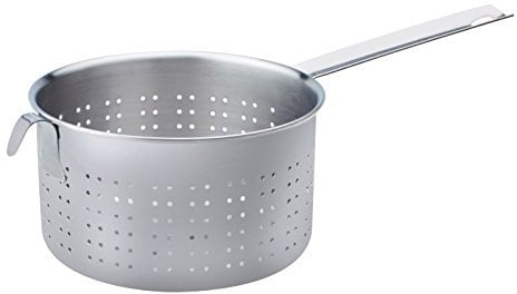 Pentole Agnelli Linea Acciaio Scaldapasta Cilindrico con Manico, 18 cm