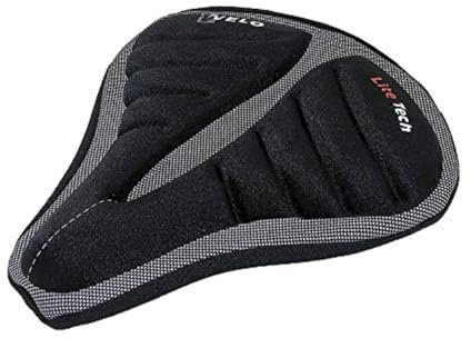 Velo Lite TECH, Schaumstoffeinlage, Sattelbezug, mit Sicherheitsband, Weicher Sattelüberzug für Mountainbike, Rennrad, E-Bike - Mountainbike Zubehör für Herren und Frauen, 235x260mm