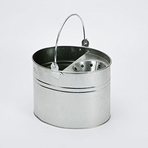 Highlands - Cubo de fregona metálico galvanizado para Limpieza de Suelos en Cocina, baño, hogar.