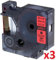 Cartridges Kingdom 3 Schriftband Kassetten kompatibel für Dymo D1 45017 12mm x 7m
