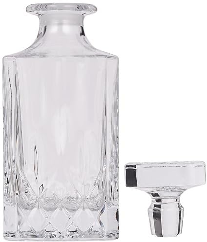 RCR 51520020006 Eckiger Opera Whisky-/Weindekanter aus Luxion-Kristall, Glas, Karaffe