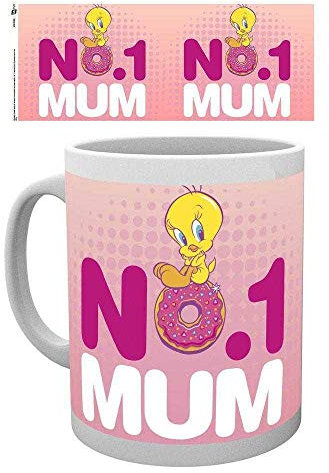 GB eye Ltd, Looney Tunes, Number One Mum, Mug, Wood, Various, 15x10x9 cm