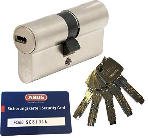 ABUS EC660 Profil-Doppelzylinder Länge (a/b) 45/60mm (c=105mm) mit 5 Schlüssel, mit Sicherungskarte