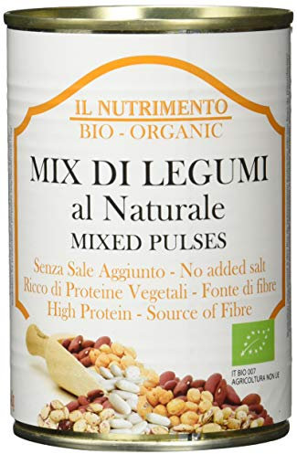 IL NUTRIMENTO Mix mit 4 Hülsenfrüchten – Borlottibohnen, Kichererbsen, Kidneybohnen, Cannellinibohnen – 12er Pack (12 x 400 g)