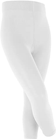 FALKE Cotton Touch, Leggings Mixte Enfant, Opaque, Blanc (White 2000), 134-146 (1 Paire)