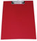 Klemmbrett/Schreibplatte/Klemmplatte A4 economy aus Graupappe, mit PVC-Folien-Überzug, mit Drahtbügelklemme, leinengeprägt, Farbe: rot - 10 Stück