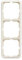Elso 204300 3fach Fashion Duro perlweiss Rahmen 3-Fach FAS pw