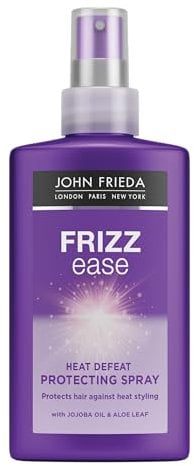 John Frieda Frizz Ease Heat Defeat Protecting Spray 150ml, Moisturising Hair Spray for Heat Protection and Frizz Prevention