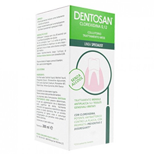 Dentosan Mundspüler, Alkoholfrei, Antibakteriell, Chlorhexidin 0,12%, 200 ml
