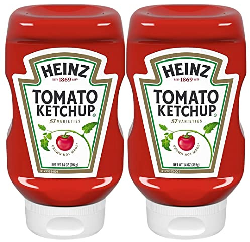 Heinz , Tomato Ketchup, 14Oz Squeeze Bottle (Pack of 2)
