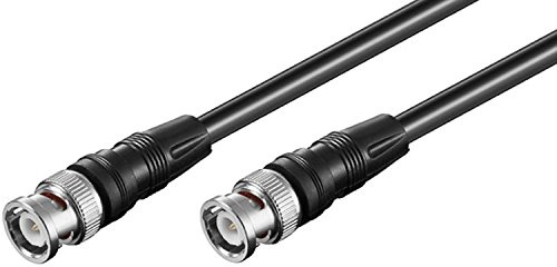 Goobay AVK 146-500 5.0 m – COAXIAL CABLE (5 m, Male to Male Coaxial Cable Black 5 m, Black)