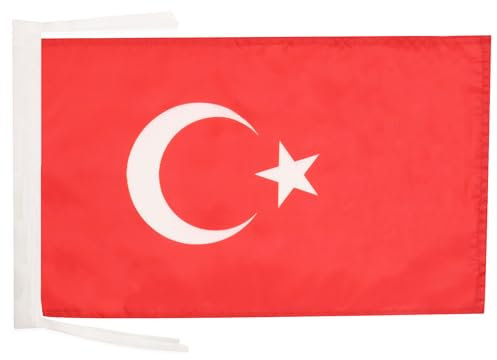 AZ FLAG Bandiera Turchia 45x30cm - BANDIERINA Turca 30 x 45 cm cordicelle