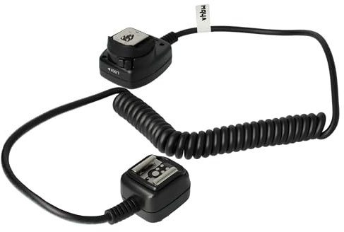 vhbw TTL Blitzkabel kompatibel mit Panasonic Lumix G1, G2, G3, L-10, L1, LC-1 Kamera, Blitzgerät - Synchronkabel, Ausziehbar auf 100cm