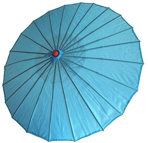 AAF Nommel ® Deko- Sonnenschirm aus Holz in blau, einfarbig transparent, 103