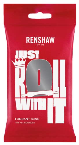Renshaw Just Roll With It Fondant Icing - Grey, 250 g (Pack of 1)