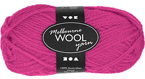 Creativ Company 50-Piece Melbourne Yarn, Neon Pink