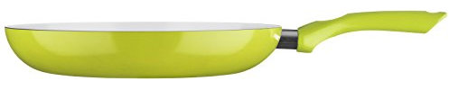 Premier Housewares Non Stick Frying Pan Ceramic Stainless Steel Pan Non Stick Frying Pan 30cm Lime Green Omelette Pan 5H x 48.7W x 30D