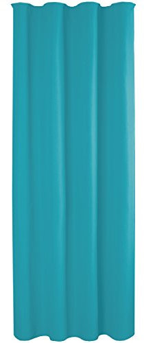Bestlivings Vorhang Blickdicht (140x245cm / 1 Stück) Gardine Uni (Türkis) mit Kräuselband/Universalband, Dekoschal für Fenster, Balkon - Dekorativer Gardinenschal