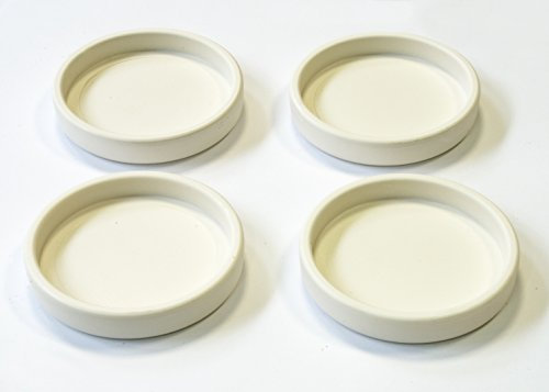 4 Stück Klavieruntersetzer weiss, 70 mm