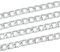 SiAura Material ® - 2m Gliederkette/Panzerkette, silberfarben, 13x9mm