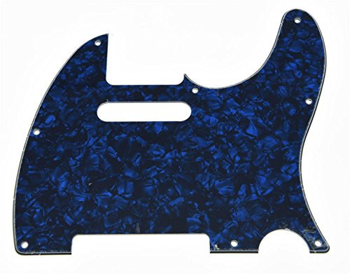 KAISH 8 Hole Tele Style Pickguard TL Guitar Pick Guard Scratch Plate for Tele/Telecaster Blue Pearl
