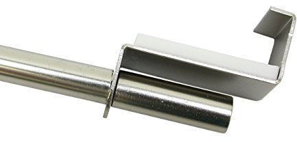 Gardinia 2623 Spannvitrage Ø 9 mm, Metall, ausziehbar 40-60 cm, Titan
