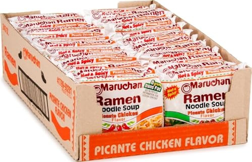 Maruchan Ramen, Picante Chicken, 3-Ounce Packages (Pack Of 24)