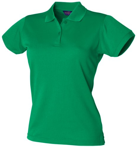 Henbury Womens/Ladies Coolplus® Fitted Polo Shirt (L) (Kelly Green)