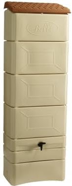 Belli 0936 9 Wasserfass/Regentonne, zur Wandbefestigung, 300 l, 60 x 180 cm