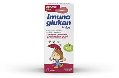 Imunoglukan P4H Jarabe 120ml | 120ml | Complemento Alimenticio con Vitamina C para fortalecer las Defensas de Niños a partir de 3 años y Adultos