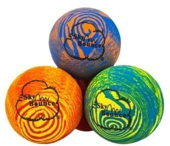 Sky Bounce Rainbow Color Rubber Handball Balls for Handball (Ball) Handmade Leisure Stickball, Movies, Videos, Racquetball, Fetching, and Many More Games 2 1/4 Diameter Premium Hollow Rubber (Pack of