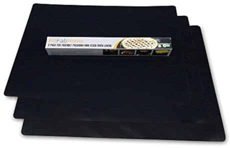 Fitfabhome 3 Pack Large Non-Stick Oven Liners Certified Free from BPA and PFOA